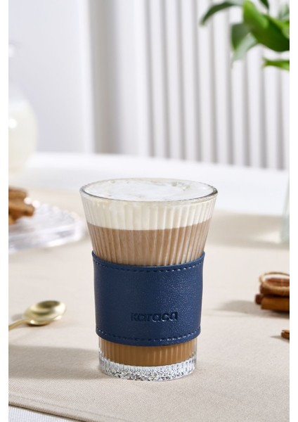 Lacivert 210ML Paslanmaz Çelik Latte Bardağı, Serin ve Şık Tasarım