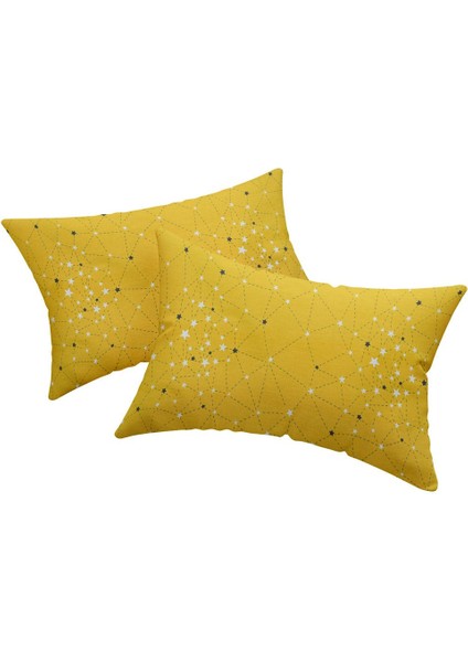 Yumuşak ve Rahat %100 Pamuk Bebek Yastık Kılıfı 35X45 Cm, 2 Adet, Sarı Renk