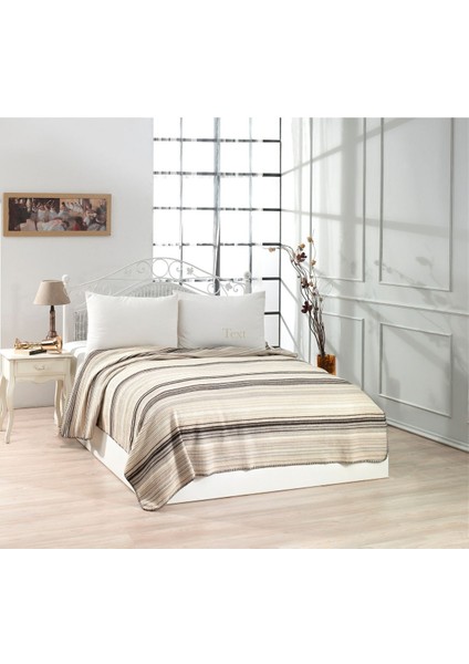 Yumuşak Pamuklu 4 Mevsim Tek Kişilik Battaniye Kahverengi fiyatları