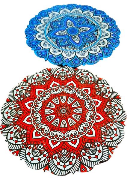 Şık Doğal Çini Baskılı 2'li Set: Nihale, Tencere, Tava, Çaydanlık ve Atlık modelleri