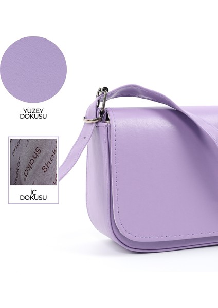 Lila Shk183 Kapaklı Suni Deri Ayarlabilir Askılı Baget Model El, Kol Ve Omuz Çantası indirimleri