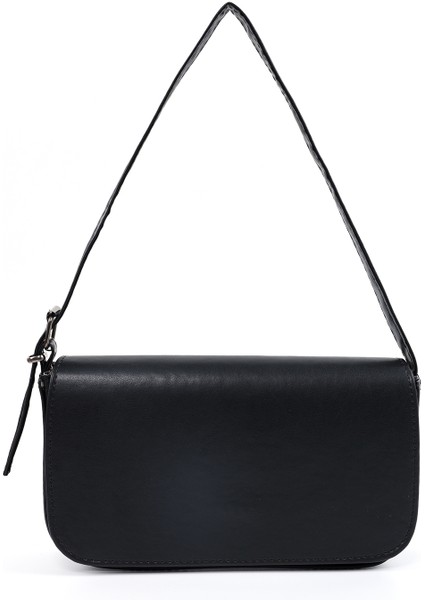 Siyah Kapaklı Baget Çanta