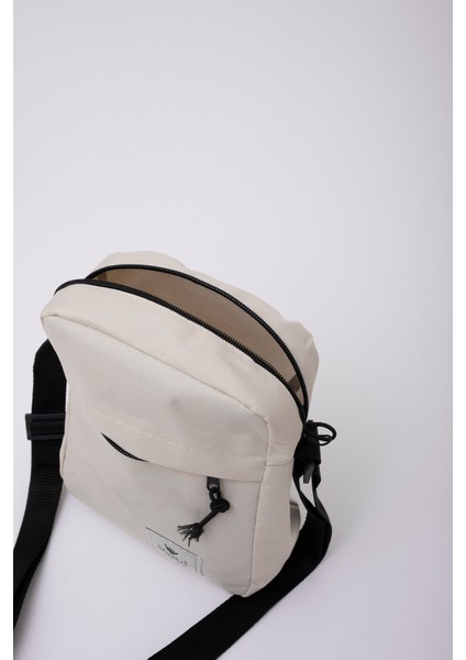 Krem U12 Fermuarlı 2 Bölmeli Omuz Çantası 20X18 cm