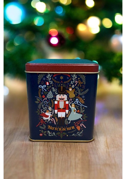 Renkli Desenli Kare Metal Saklama Kabı 12X12 Cm, Dayanıklı ve Şık Tasarım indirimleri