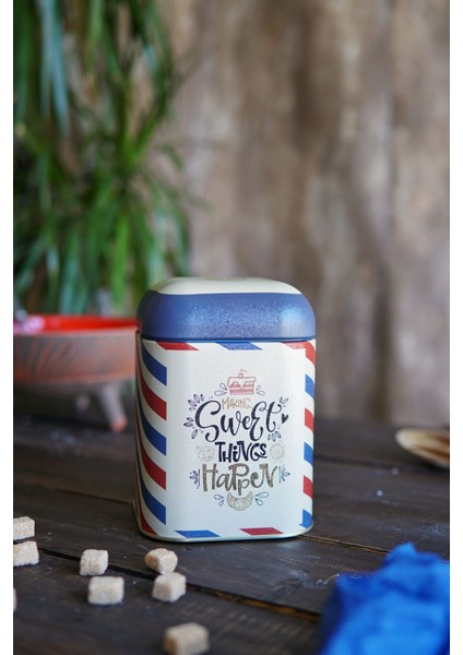 Kare Metal Saklama Kabı, 10.8X10.8X11.8 Cm, 1.3 Lt, Çok Renkli