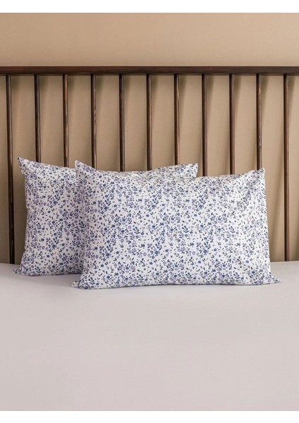 Renkli Çiçek Desenli Pamuklu Yastık Kılıfı Çift 50X70 cm fiyatları