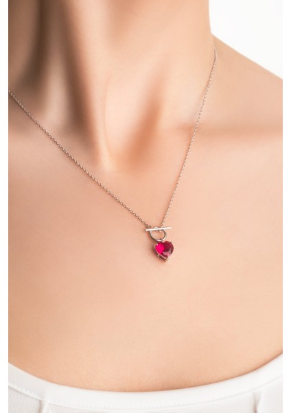 Amour 18 Ayar Beyaz Altın Kaplama 43 cm Gümüş Kolye fiyatları