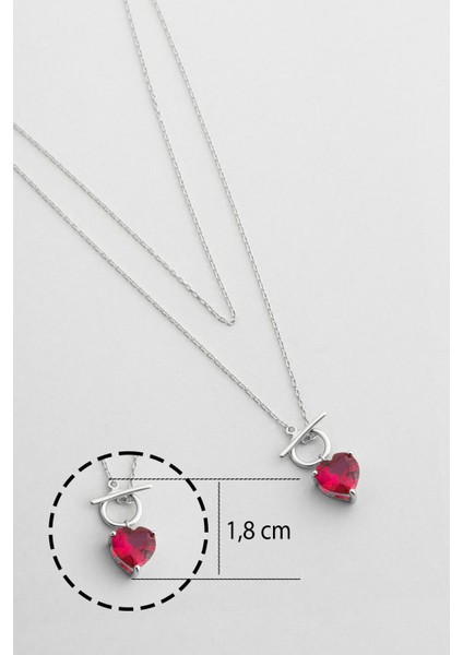 Amour 18 Ayar Beyaz Altın Kaplama 43 cm Gümüş Kolye modelleri