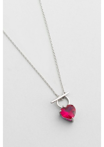 Amour 18 Ayar Beyaz Altın Kaplama 43 cm Gümüş Kolye indirimleri