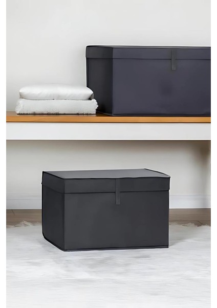 Kazak Kutu Hurç 3'lü Set, Çorap Havlu Çamaşır Kıyafet Düzenleyici Mukavva Destekli (40X30CM) 3 Adet Antrasit modelleri