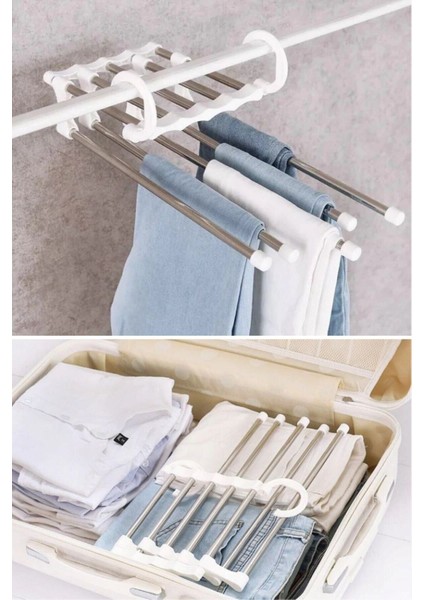 Hareketli Dolap Içi Pantolon Kravat Şal Askı Sistemi Düzenleyici Katmanlı Askılık Organizer indirimleri