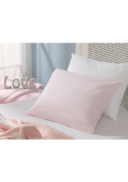Yumuşak Pamuklu Bebek Yastık Kılıfı 35X45 Cm, Pembe, Iç Yastık Dahil Değil