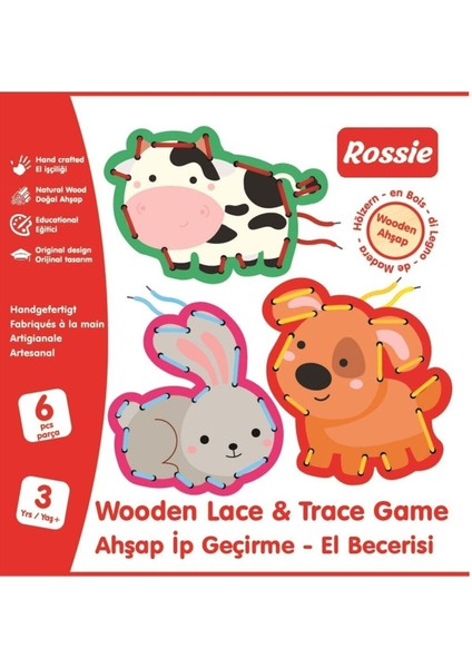 Ahşap Ip Geçirme El Becerisi Oyunu Seri 2