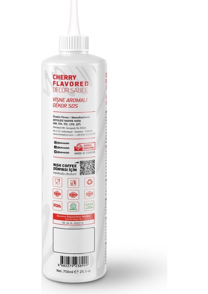 Nish Vişne Aromalı Dekor Sos 750 gr fiyatları