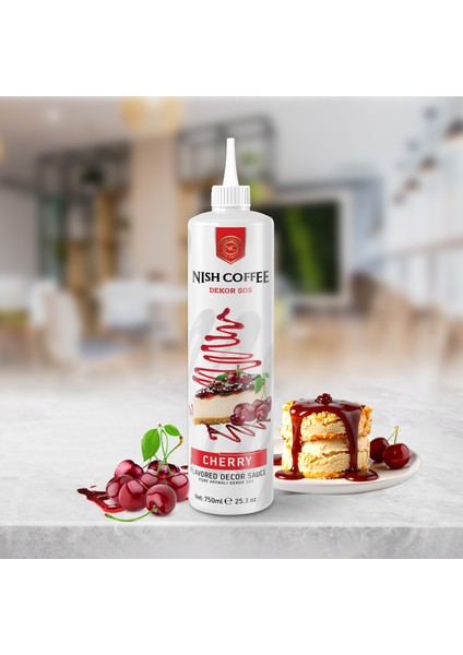 Nish Vişne Aromalı Dekor Sos 750 gr fırsatları