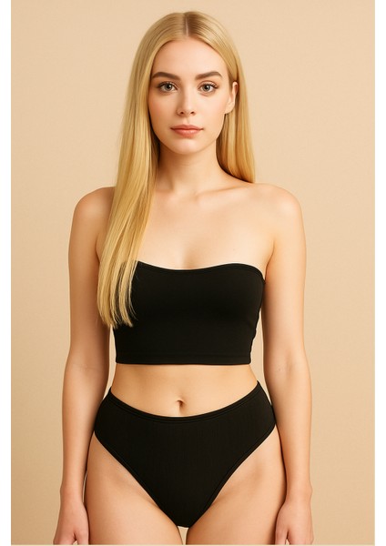 Kadın Fitilli Ribana Pamuklu Bato | Ten 1025