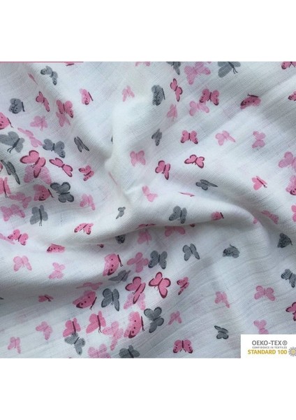 Pembe Müslin Battaniye ve Örtü Seti, 2 Mendil, %100 Pamuk, 85X85 cm fiyatları