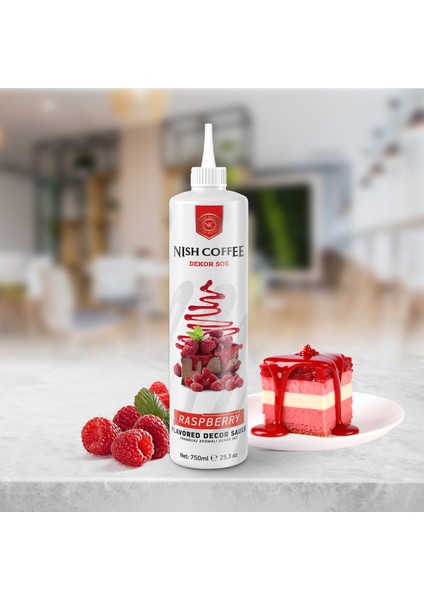 Nish Frambuaz Aromalı Dekor Sos 750 gr fırsatları