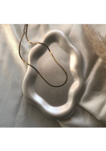 Parlak Inci Tozlu, Sedefli Oval Takı Tepsisi, 19X14, Dekoratif ve Şık Tasarım modelleri