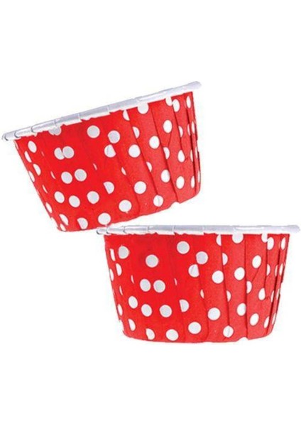 Kırmızı Puanlı Muffin Kek Kapsülü 25 Adet, Renkli ve Şık Tasarım fiyatları