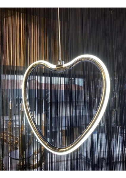 Modern Kalp Tasarımlı Tekli Sarkıt LED Avize, Krom Gün Işığı Işıldayan Şıklık fiyatları