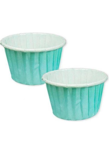 Su Yeşili Muffin Kapsülü 25 Adet, Renkli ve Şık Kek Kalıbı