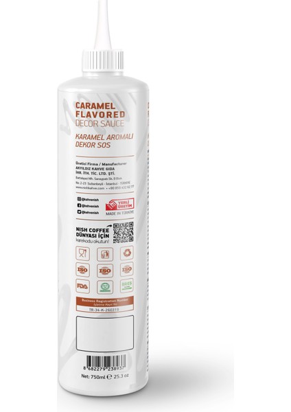 Nish Karamel Aromalı Dekor Sos 750 gr fiyatları