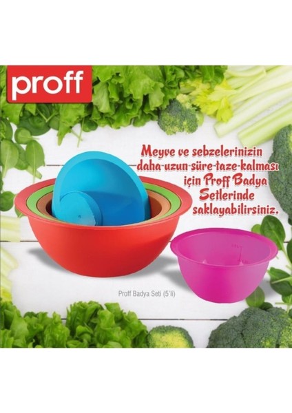 Renkli Yuvarlak Badya Seti, Şık ve Kullanışlı Tasarım, Çeşitli Renk Seçenekleriyle.