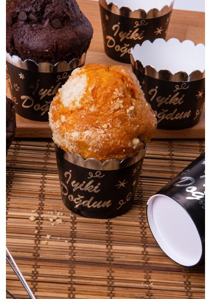 Yaldızlı Siyah 12'li Kek Kalıbı, 6.5x5 Cm, Dayanıklı ve Şık Mutfak Gereci indirimleri