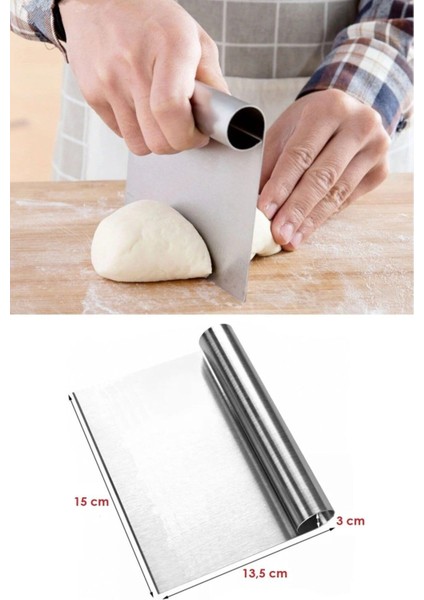 Paslanmaz Çelik Hamur Kazıyıcı ve Kesici, 15 Cm, Pratik ve Dayanıklı fiyatları