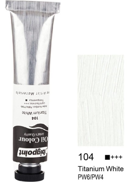 Beyaz Yağlı Boya 45 Ml, Parlak ve Kaliteli Sanat Malzemesi