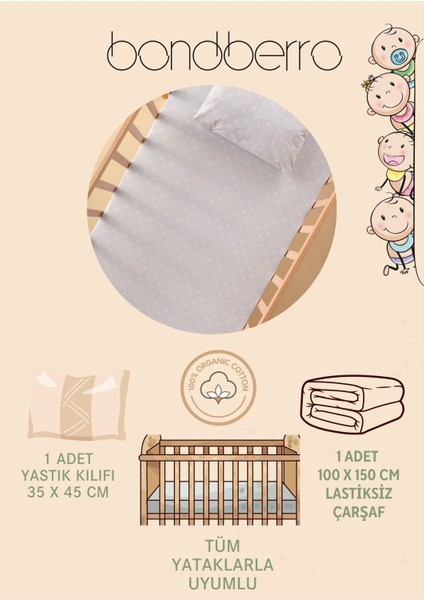 Mavi %100 Pamuk Poplin Çarşaf ve Yastık Kılıfı, Lastiksiz, 100X150CM ve 35X45CM fiyatları