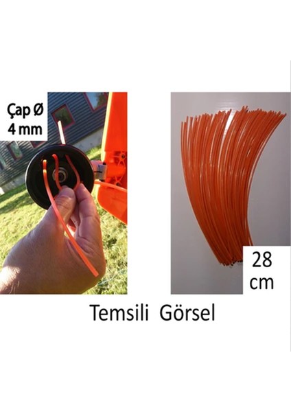 Hazır 85 Adet Kare Çubuk Motorlu Tırpan Misinası Bahçe Dayanıklı Ot Biçme Ipi Çubuk 4 mm (28 Cm) fırsatları