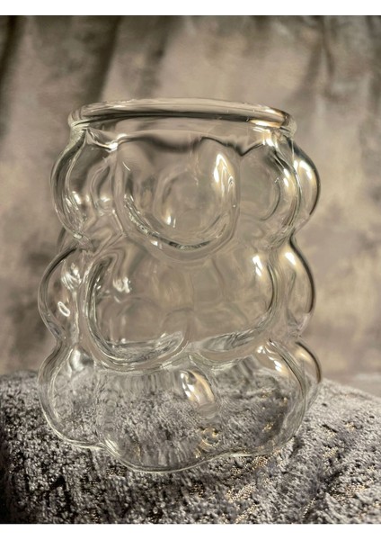 Kahverengi Üzüm Desenli Kabartmalı Cam Bardak, Soğuk Içecekler Için Şık ve Dayanıklı