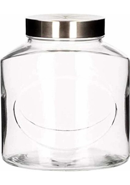 Elips Metal Kapaklı Cam Kavanoz 1000 Ml, Şık ve Kullanışlı Saklama Çözümü