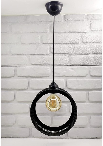 Şık Siyah Endüstriyel Metal Hasır Tel Dairesel Sarkıt Avize Aydınlatma fırsatları