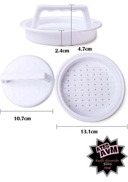 Pratik Hamburger ve Köfte Yapım Aparatı, Kolay ve Hızlı Hazırlık Için indirimleri