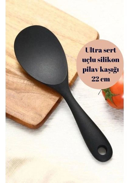 Siyah, Yapışmaz ve Isıya Dayanıklı Ultra Sert Uçlu Silikon Pilav Kaşığı modelleri