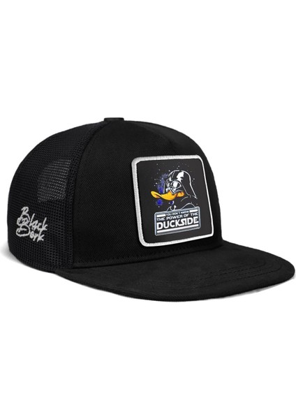 Hip Hop Kids Duckside Logolu Siyah Çocuk Trucker Şapka