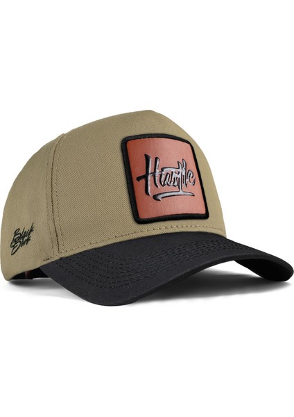 Hustle Logolu Siyah-Vizon Beyzbol Şapka