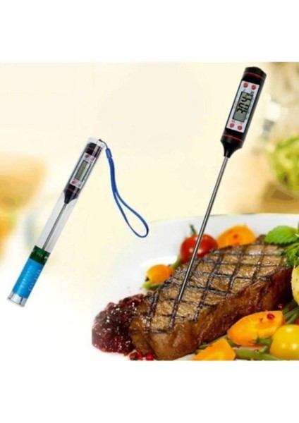 Dijital Metal Gıda Sıcaklık Ölçer, LCD Ekran, Beyaz, Dayanıklı ve Hassas Termometre fiyatları