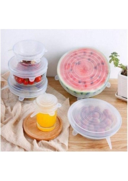 6'lı Silikon Sızdırmaz Tencere Kapağı ve Bonesi, Beyaz, Sağlam ve Kullanışlı fiyatları