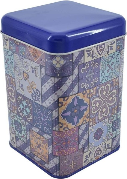 Mor Ekose Desenli Kare Metal Saklama Kabı 11X11 Cm, Şık ve Kullanışlı. fırsatları