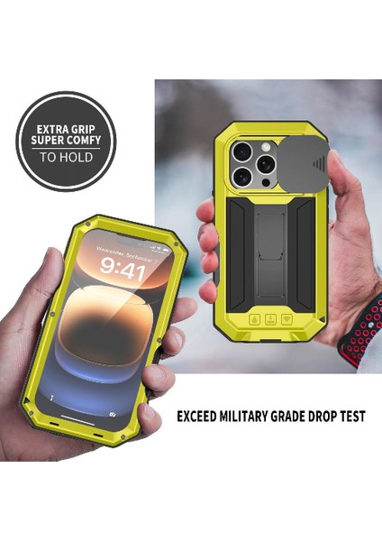 Metal Standı Telefon Kılıfı IPhone 16 Pro Max Dahili Kamera Kickstand 360 (Yurt Dışından) fırsatları