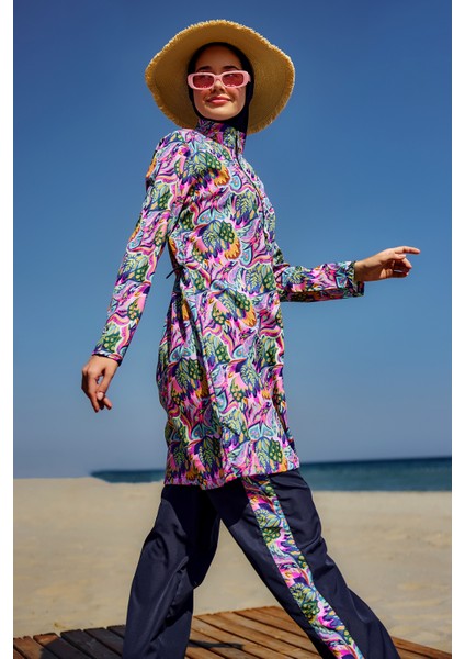 Paraşüt Tam Kapalı Tesettür Mayo Nisa R5501