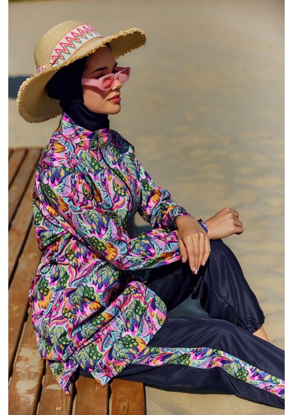 Paraşüt Tam Kapalı Tesettür Mayo Nisa R5501 modelleri