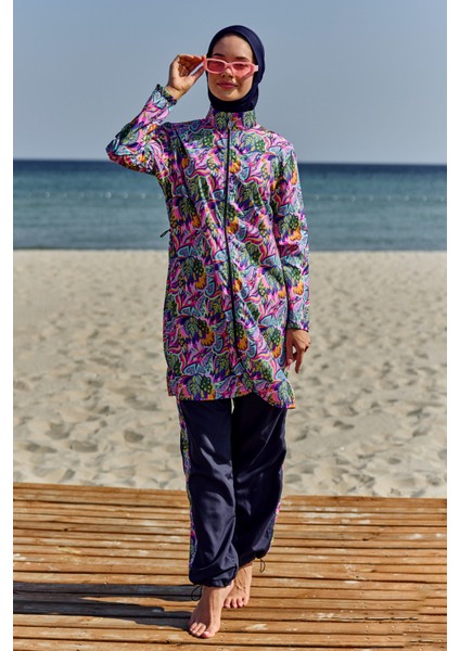 Paraşüt Tam Kapalı Tesettür Mayo Nisa R5501