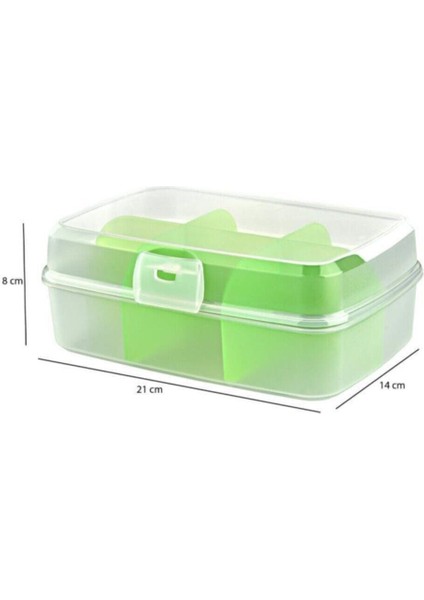 6 Bölmeli Yeşil Poşet Çay Saklama Kutusu, Hijyenik ve Kaliteli Tasarım