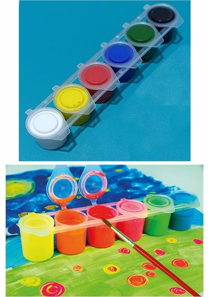 Guaj Boya 6 Renk 25 ml 1 Paket Fixpoint Guaj Boya Seti 6 Lı Su Bazlı Şişe Canlı Renkler Resim Okul fiyatları