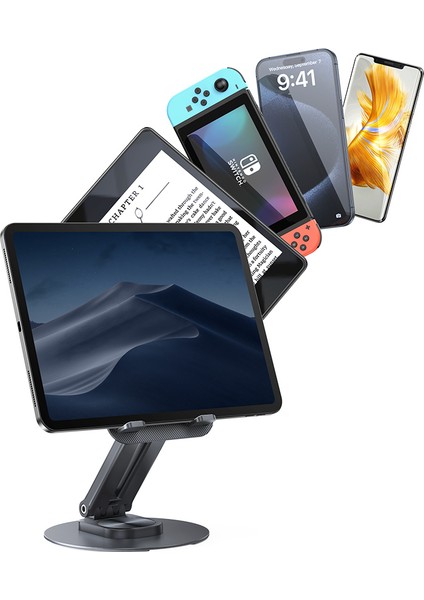 ZJ080 Katlanabilir Telefon ve Tablet Standı – 360° Sabit Taban, 4.7-12 Inç Uyumlu indirimleri